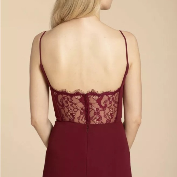 Hayley Paige Bridesmaid Dress 5964- Black Chiffon & Lace, size 0 - Picture 7 of 9